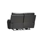 Sofa-Tamis-2-Cuerpos-Reclinable-Electrico-Cuero-Pvc-Gris-Oscuro