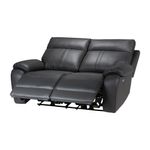 Sofa-Tamis-2-Cuerpos-Reclinable-Electrico-Cuero-Pvc-Gris-Oscuro