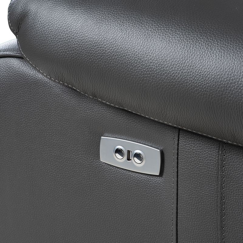 Sofa-Tamis-2-Cuerpos-Reclinable-Electrico-Cuero-Pvc-Gris-Oscuro